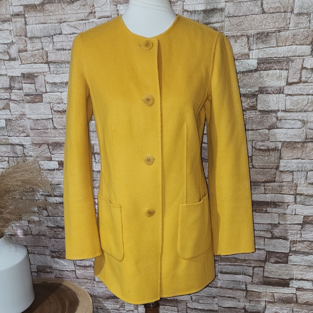 Talbots Elegant Yellow Jacket  90 % Wool